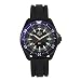 H3 BS1, Black w/Date, Blue, Blue Bezel, Black Silicone St.
