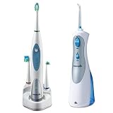 Waterpik Cordless Plus Water Flosser/Sensonic Professional Toothbrush System Includes: 1 Cordless Water Flosser and 1 Sonic Toothbrush