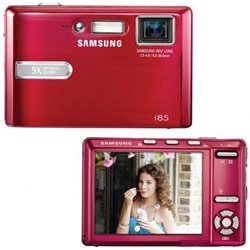Samsung Digimax i85 8.2MP Digital Camera with 5x Optical Zoom (Red)