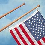 AFI 60748 SeaTeak Traditional Style Flag Pole with Ball Cap (18' Long, 3/4' Base)