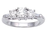 1.15 cts Round Diamonds Engagement Ring - Platinum, 14kt White or Yellow Gold