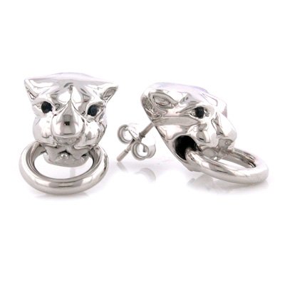 18K Oro Panther Earrings