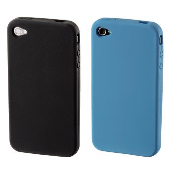 Hama Silikon Handytasche f&uuml;r Apple iPhone 4 schwarz/blau Preisvergleich