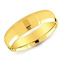 14K Yellow Gold Men's Ridged Edge Wedding Band