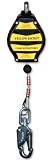 Guardian Fall Protection 10950 11-Foot Yellow Jacket Cable SRL with ABS Reinforced Housing