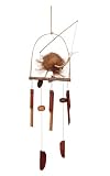 All Natural Handmade Bamboo Chime - Bobbing Bird Design