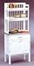 Kitchen & Housewares : White Baker's Rack with Stainless Steel Top