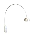 Baxton Studio Arco Lamp Cube-Shaped Marble Base, White