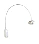 Baxton Studio Arco Lamp Cube-Shaped Marble Base, White