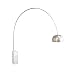 Baxton Studio Arco Lamp Cube-Shaped Marble Base, White