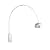 Baxton Studio Arco Lamp Cube-Shaped Marble Base, White