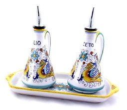 RAFFAELLESCO: Oil and Vinegar bottles on tray [Prod. 1473-RAF]