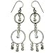 Earring Women in Sterling Silver Jewelry 3.25 inches (ers228)
