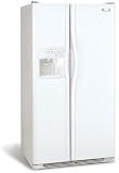Frigidaire Gallery Series GLHS36EJW 22.6 cu. ft. Side-by-Side Refrigerator with 3 Glass Shelves, Clear Gallon Door Storage, 2 Humidity Controls and External 5 Button Ice/Water Dispenser: White