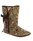 Sugar The Origami Boot in Green Crowded Garden,Shoes for Women