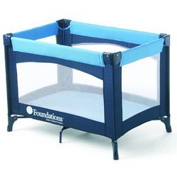 Buy Low Price Foundations Celebrity Portable Crib – Blue 50-NM-NI