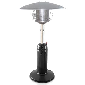 Garden Sun GS3000BK Table Top 11,000 BTU Propane Powered Patio Heater With Push Button Ignition - Black