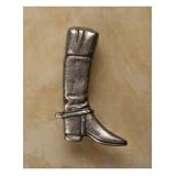 Anne At Home Cabinet Hardware 601 Riding Boot Lg Rt Knob Black with Chocolate Wash