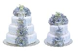 ~ Bloomers *Blue Hydrangeas* Baby Diaper Cake