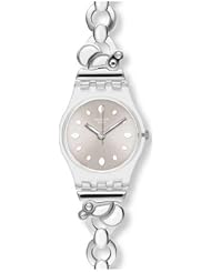 Swatch Glad Night Silver-Tone Stainless Steel Ladies Watch LK327G