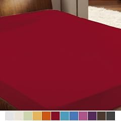 Jersey Spannbettlaken 180x200 - 200x200 rot