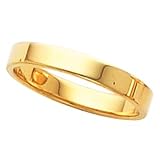 Elegant and Stylish 03.00 MM Flat Band in 10K Yellow Gold ( Size 6.5 ), 100% Satisfaction Guaranteed.