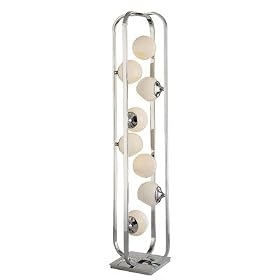 George Kovacs P827-077 Floor Lamp Chrome Opal Glass