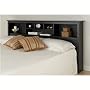Prepac Sonoma Black King Storage Headboard