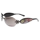 Ed Hardy Sunglasses EHS 014 Three Old School Roses Black