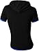jeansian Mens Casual Sport Short Sleeves Hoodie T-Shirt Tops U006