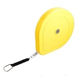 uxcell 巻き尺　イエローシェル　30m　測定基準　格納式のテープ 　プラスチック　ファイバーグラス