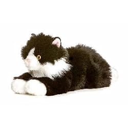 PLUSH TUX BLACK AND WHITE CAT 12"