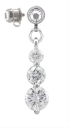3 CASCADING ROUND CZ MICRODERMAL DANGLE