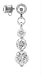 3 CASCADING ROUND CZ MICRODERMAL DANGLE