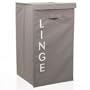 Panier � Linge Ecriture Gris - Paris Prix