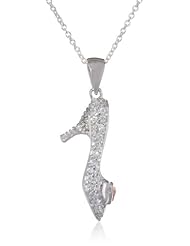 Disney Princess Sterling Silver Slipper Pendant Necklace with 18" Chain