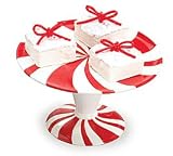 Peppermint Candy Shape Pedestal Cake Plate/Stand /For Kitchen Decor