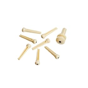Planet Waves Set of 7 Bridge Pins/1 End Pin - Ivory w/Black Dot