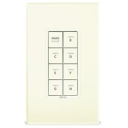 Smarthome 2486DAL8 KeypadLinc INSTEON 8-Button Scene Control Keypad with Dimmer, Almond