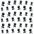 Joby Nail Sticker Jewels on Black Design - JW-10