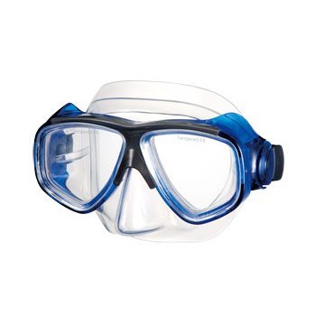 IST Optical Corrective Scuba Diving Snorkeling Mask- RX Prescription- Clear Blue- Nearsight-3.5