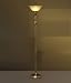 Ribbed Amber Glass Tassel Column Torchiere Floor Lamp