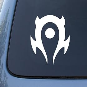 WORLD OF WARCRAFT HORDE - Vinyl Car Decal Sticker A1661 | Vinyl Color: White