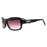 Coach S426 Chelsea Black Slim Rectangular Crystal Embellished Sunglasses