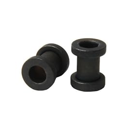 Pair of Matte Finish Stainless Steel Flesh Tunnel Ear Plugs - 4g