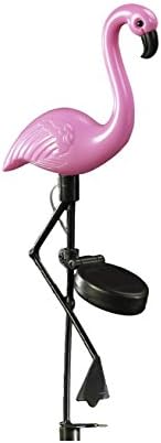 PPR Direct Marketing 10470 Solar Powered Flamingo Statue, Pink