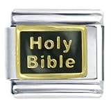 Pugster Holy Bible Black Italian Charm