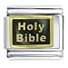 Pugster Holy Bible Black Italian Charm