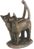 Two's Company Bronze Cat Sculpture by Paul Jenkins