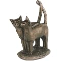 Two's Company Bronze Cat Sculpture by Paul Jenkins